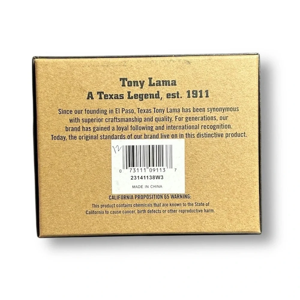 New‎ Tony Lama Blue Gray Aztec Bifold Wallet Canvas Leather Western RFID Cowboy